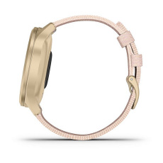 vívomove® Style (Boîtier gold en aluminium anodisé avec bracelet en nylon rose poudré)