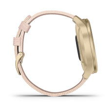 vívomove® Style (Boîtier gold en aluminium anodisé avec bracelet en nylon rose poudré)