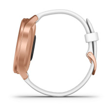 vívomove® Style (Boîtier rose gold en aluminium anodisé avec bracelet en silicone blanc)