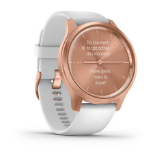 vívomove® Style (Boîtier rose gold en aluminium anodisé avec bracelet en silicone blanc)