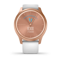 vívomove® Style (Boîtier rose gold en aluminium anodisé avec bracelet en silicone blanc)